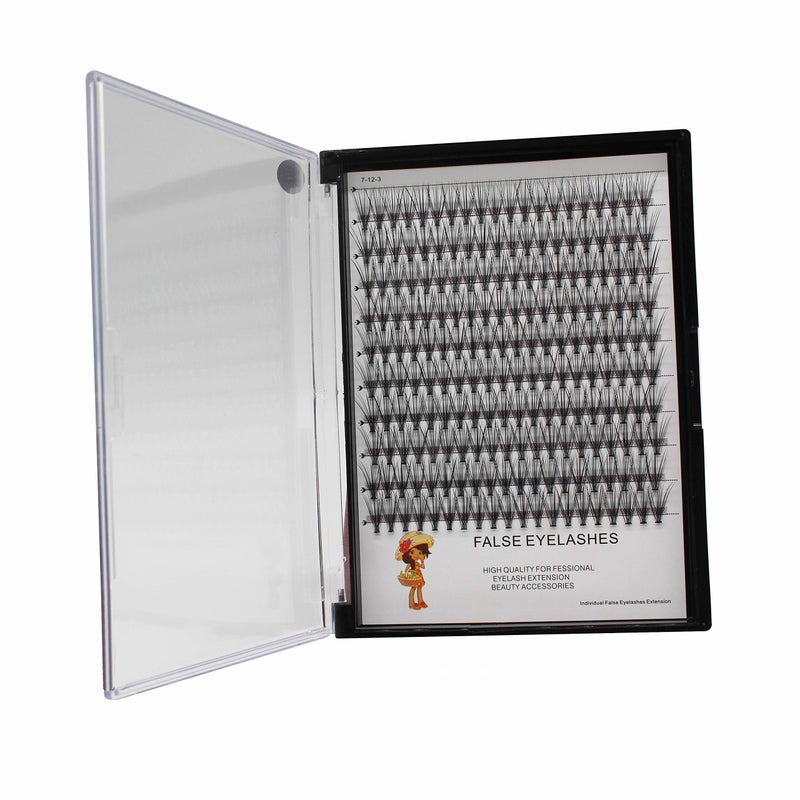 Bodermincer 200pcsPack C Curl 20 Root Thickness 007mm Professional Makeup Individual Lash Cluster Black Individual Cluster Eye Lashes Grafting Fake False Eyelashes Lash Clsuter Wispy 13mm